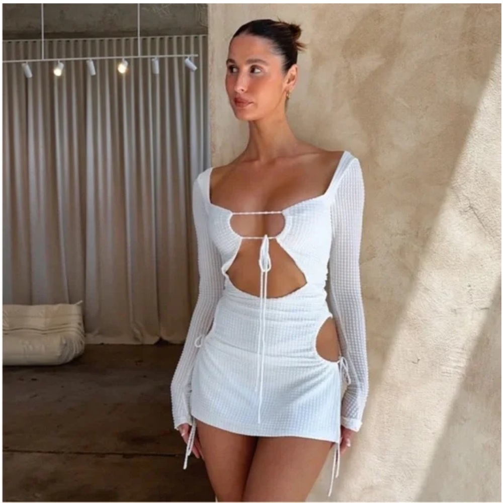 GENERATION OUTCAST ZION MINI DRESS WHITE - OUTCAST EXCLUSIVES